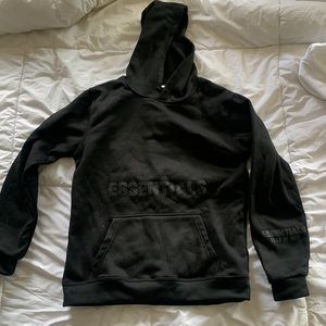 Black essentials hoodie